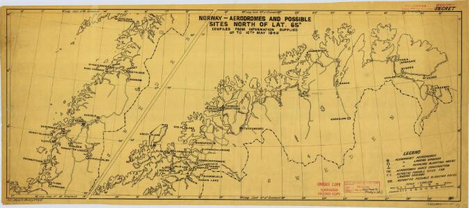 Norway-Aerodromes and possible sites North of Lat,65 (1940)