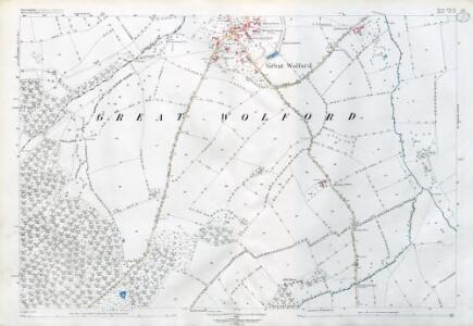 Warwickshire LVI.12 (includes: Barton On The Heath; Great Wolford; Little Wolford; Todenham) - 25 Inch Map