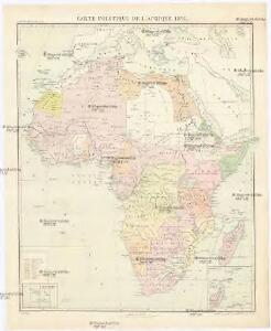 Carte politique de l'Afrique 1897