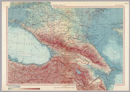 U.S.S.R. - Caucasia.  Pergamon World Atlas.