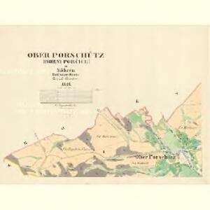 Ober Porschütz (Horni Porčice) - m0813-1-001 - Kaiserpflichtexemplar der Landkarten des stabilen Katasters