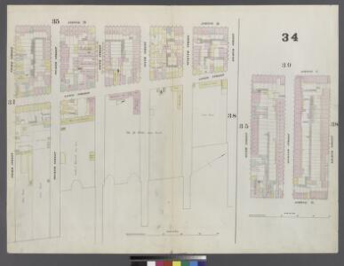 Plate 34: Map bounded by 8th Street, East river, 3rd Street, Avenue D, 6th Street, Aventue C