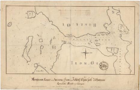 Museumskart 6 Miswiisende Kaart over Arendals havn og Indløbet til same samt Udhavnene