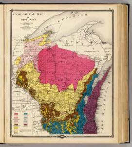 Geological map of Wisconsin.