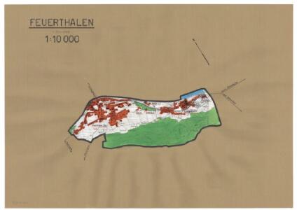 Feuerthalen: Definition der Siedlungen für die eidgenössische Volkszählung am 01.12.1950; Siedlungskarte