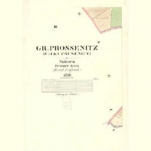 Gross Prossenitz (Welka Prusenice) - m2413-2-002 - Kaiserpflichtexemplar der Landkarten des stabilen Katasters