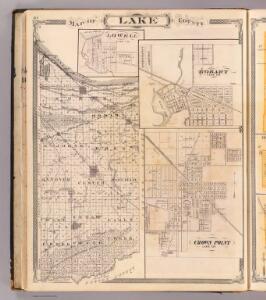 Map of Lake County (with) Lowell, Hobart, Crown Point.