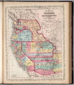 California, Territories of Oregon, Washington, Utah, New Mexico.