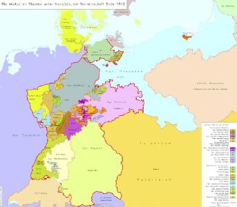 Die deutschen Staaten unter französischer Vorherrschaft Ende 1812