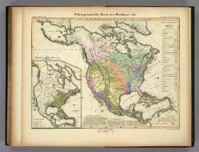 Ethnographische Karte von Nordamerika.