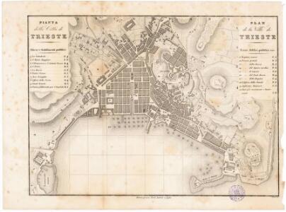 Pianta della città di Trieste = plan de la ville de Trieste