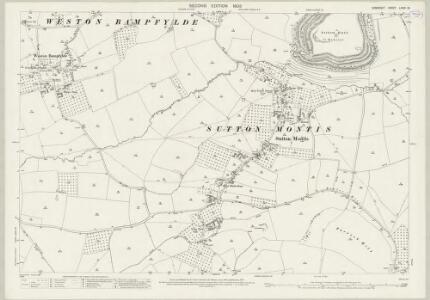 Somerset LXXIV.12 (includes: Corton Denham; Queen Camel; South Cadbury; Sparkford) - 25 Inch Map