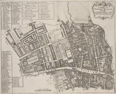 A Mapp of ST. ANDREWS HOLBORN Parish As well within the Liberty as without. Taken from the last Survey, with Corrections and Enlargements. Part A0