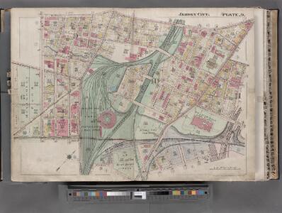 Jersey City, V. 1, Double Page Plate No. 9 [Map bounded by Summit Ave., Washburn St., Division St., Bright St.] / compiled under the direction of and published by G.M. Hopkins Co.