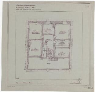 Maschwanden: Pfarrhaus, Einbau einer Zentralheizung mit Ölfeuerung: 1. Stock; Grundriss (Nr. 3)