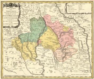 Tabula Geographica sistens Territorivm Liberae Sacri Romani Imperii Civitatis Svevo-Hallensis