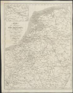 Carte du Royaume des Pays-Bas, comprenant les routes de poste et relais depuis Paris jusqu'aux frontières septentrionales de la Hollande, avec un Itinéraire des communications de Strasbourg à Amsterdam et Hambourg