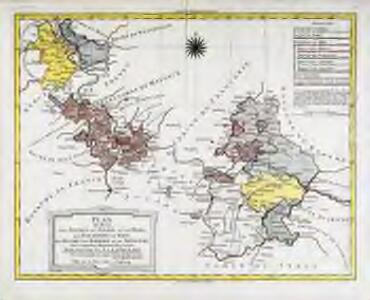 Plan qui réüni les duchés de Julier, et de Berg, le palatinat du Rhin, les duchés de Baviere et de Neubourg