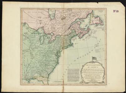 The United States of America with the British possessions of Canada, Nova Scotia, New Brunswick and Newfoundland divided with the French, also the Spanish territories of Louisiana and Florida according to the preliminary articles of peace signed at Versailles the 20th of Jany. 1783