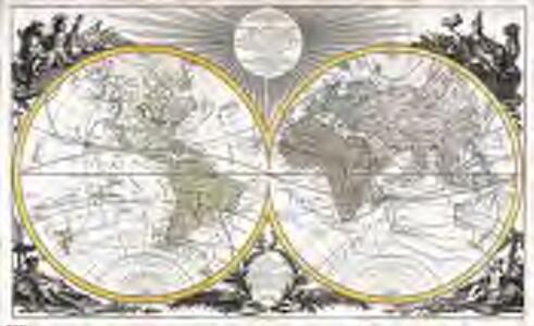 Mappe-Monde géo-hydrographique ou description génerale du globe terrestre et aquatique, en deux plans-hemispheres