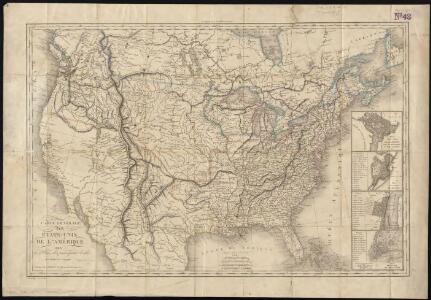 Carte générale des États-Unis de l'Amérique avec les plans des principales villes
