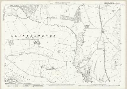 Shropshire XI.12 (includes: Llansilin; Oswestry Rural; Selattyn) - 25 Inch Map
