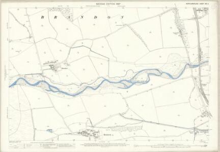 Northumberland (Old Series) XXX.3 (includes: Brandon; Branton; Crawley; Fawdon And Clinch; Glanton; Hedgeley; Ingram Linhope Greenshawhill And Hartside; Reaveley) - 25 Inch Map