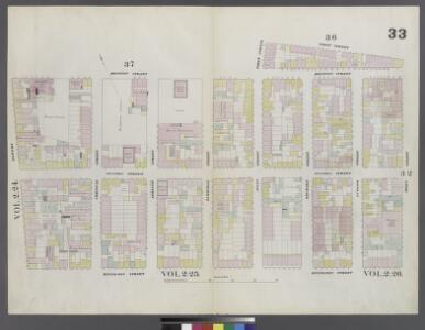 Plate 33: Map bounded by Houston Street, Allen Street, 1st Street, Essex Street, Rivington Street, Bowery