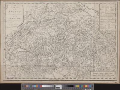 Carte de la Suisse, ou l'on a marqué les routes suivies par Wil. Coxe dans ses quatre voyages en 1776, 1779, 1785 et 1786