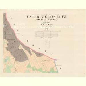 Unter Nientschitz (Dolni Niemčice) - m0513-1-003 - Kaiserpflichtexemplar der Landkarten des stabilen Katasters