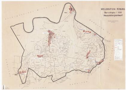 Kyburg: Definition der Siedlungen für die eidgenössische Volkszählung am 01.12.1970; Siedlungskarte