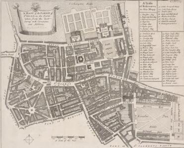 A MAPP of the PARISH of ST GILES'S in the Fields taken from the last Servey, with Corrections and Additions 1-A
