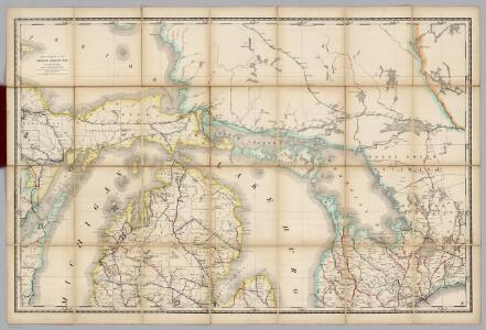 (Michigan, Ontario) Railroad Map of the United States.