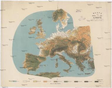 Karte von mittel und sued Europa