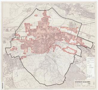 Schlieren: Definition der Siedlungen für die eidgenössische Volkszählung am 01.12.1970; Siedlungskarte