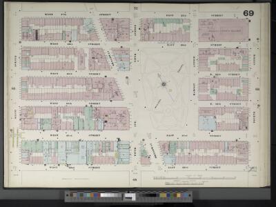 Manhattan, V. 4, Double Page Plate No. 69  [Map bounded by W. 27th St., E. 27th St., 4th Ave., E. 22nd St., W. 22nd St., 6th Ave.]
