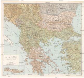 Karte der Balkan-Halbinsel und der angrenzenden Gebiete
