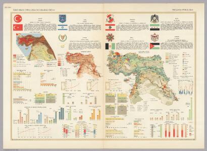Turkey, Israel, Cyprus, Lebanon, Syria, Iraq, Jordan.  Pergamon World Atlas.