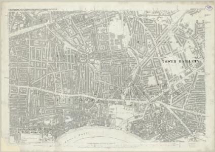 London (First Editions c1850s) XXXVII (includes: Bermondsey; Stepney) - 25 Inch Map