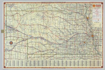 Shell Highway Map of Nebraska.