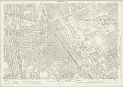 London (1915- Numbered sheets) IV.15 (includes: Fulham; Hammersmith; Kensington) - 25 Inch Map