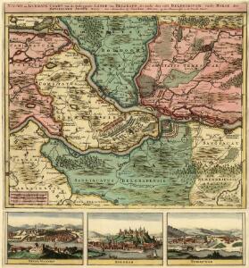 Nieuwe en Accurate Caart van de Omleggende Lande van Belgrado, ale mede des selss Belegeringh, ende Marse der Keyserlyke Armée A. 1717