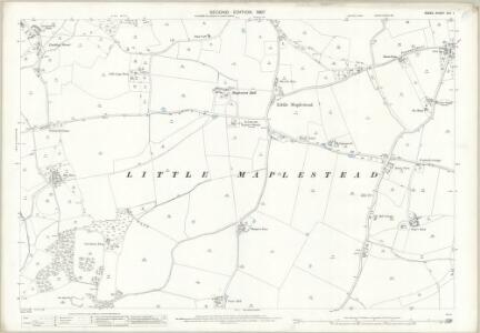 Essex (1st Ed/Rev 1862-96) XVII.1 (includes: Great Maplestead; Little Maplestead) - 25 Inch Map