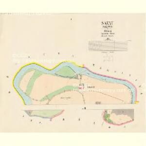 Sazau (Sazawa) - c6754-1-001 - Kaiserpflichtexemplar der Landkarten des stabilen Katasters