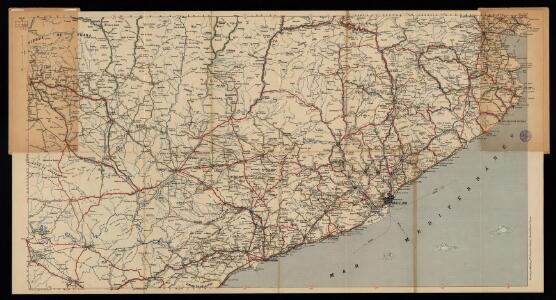 Mapa Michelin España en 13 hojas escala 1/400 000. full: Barcelona No 6