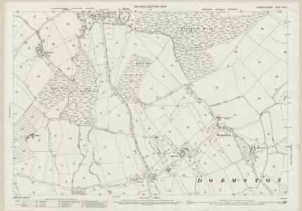 Worcestershire XXX.13 (includes: Dormston; Grafton Flyford; Hanbury; Inkberrow; Kington; Stock and Bradley) - 25 Inch Map