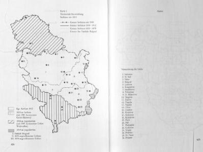 Territoriale Entwicklung Serbiens seit 1815