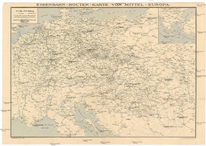 Eisenbahn-Routen-Karte von Mittel-Europa