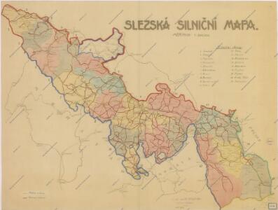 Slezská silniční mapa