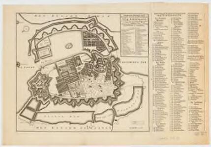 Naaukeurige aftekening van de koninglyke Deensche hoofd en residentie stad Koppenhagen : met de aftekening van de swaren brand op den 20 October en volgende dagen A° 1728